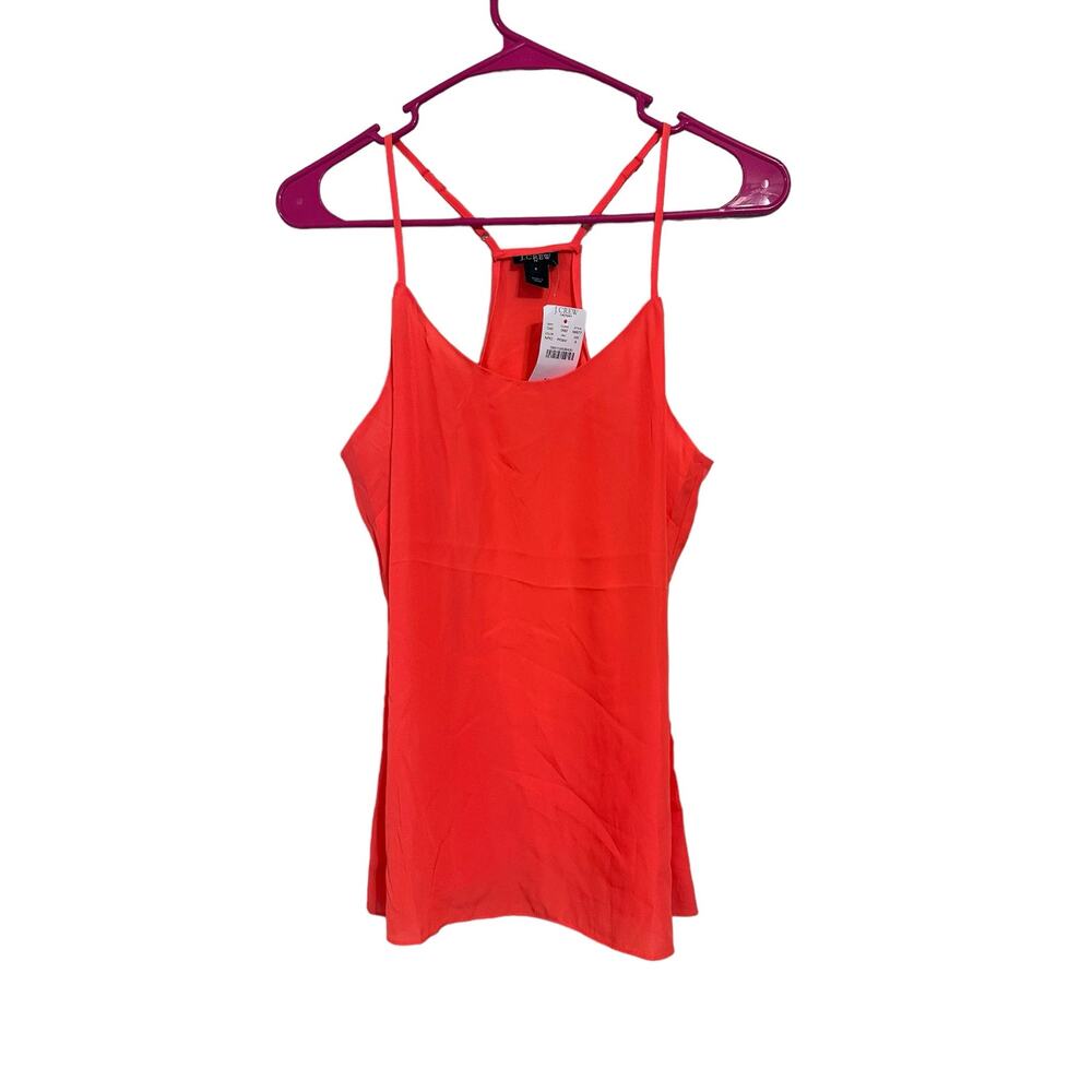 J. Crew Orange Red Silky Tank Top Size 6 NWT